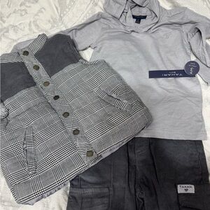 Tahari Gray clothes set 3pcs,3 years (it is new)